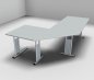 Preview: Winkelschreibtisch GR2 240x160cm Lichtgrau