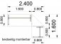 Preview: Winkelschreibtisch GR2 240x160cm Zeichnung