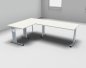 Preview: Winkelschreibtisch GS6 240x160 cm Weiss