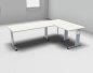 Preview: Winkelschreibtisch GS6 240x160 cm Weiss