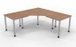 Preview: Winkelschreibtisch HE1 200x200 cm Nussbaum