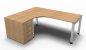 Preview: Winkelschreibisch mit Standcontainer Eiche