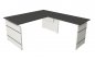 Preview: Winkelschreibtisch Form4 Wangengestell 160x180 cm Anthrazit