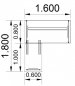 Preview: Winkelschreibtisch Form4 Wangengestell 160x180 cm Stellfläche