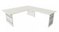 Preview: Winkelschreibtisch Form4 Wangengestell 200x220 cm Weiss