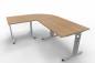 Preview: Winkelschreibtisch OE1 160x200 cm Eiche-Silber