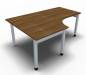 Preview: Winkelschreibtisch ONE 180 cm links Nussbaum