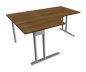 Preview: Winkelschreibtisch TEN 160 cm, links nussbaum