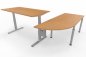 Preview: Winkelschreibtisch VXY2 Schreibtischkombination 243 x 200 cm Buche