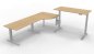 Preview: Winkelschreibtisch XBM9 283x280 cm Ahorn Gestell Silber