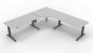 Preview: Winkelschreibtisch XBM9 283x280 cm Lichtgrau Gestell Grafit