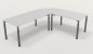 Preview: Winkelschreibtisch YE3 240x200 cm  Lichtgrau Gestell Grafit
