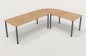 Preview: Winkelschreibtisch YE5 Eiche Gestell Grafit
