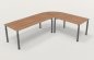 Preview: Winkelschreibtisch YE5 Nussbaum Gestell Grafit