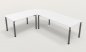 Preview: Winkelschreibtisch YE5 Weiss Gestell Grafit
