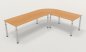 Preview: Winkelschreibtisch YE5 Buche Gestell Silber