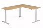 Preview: Winkelschreibtisch DSM 180x240 cm elektrisch höhenverstellbar Silber-Asteiche