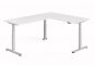 Preview: Winkelschreibtisch DSM 180x240 cm elektrisch höhenverstellbar Silber-Weiss