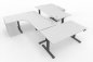 Preview: Teamarbeitsplatz DSM4 für 3 Personen Tischplatten Weiß Gestell Grafit