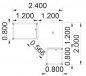 Preview: Schreibtischkombination HE2 240x200 cm Stellfläche