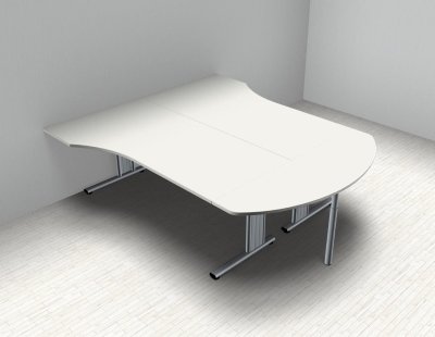 Doppelarbeitsplatz GDA23 Weiss