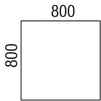 Schreibtisch 80 x 80 cm Zeichnung