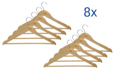 8 Stück Kleiderbügel Holz