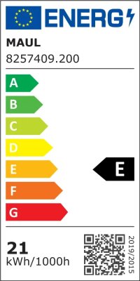 LED-Standleuchte MAULjet - silber Energielabel