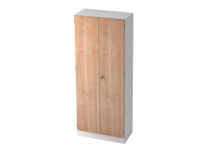 Aktenschrank Klassik 5 OH Weiss/Nussbaum