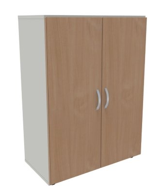 Aktenschrank Mega 3 OH Weiss-Buche