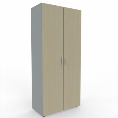 Aktenschrank Mega 80x42x180,8 cm Lichtgrau-Ahorn
