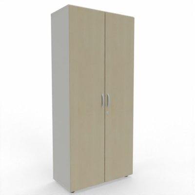 Aktenschrank Mega 80x42x180,8 cm Weiß-Ahorn