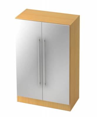 Aktenschrank Multi 3 Ordnerhöhen Buche/silber