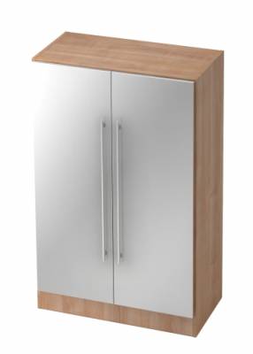 Aktenschrank Multi 3 Ordnerhöhen Nussbaum/silber
