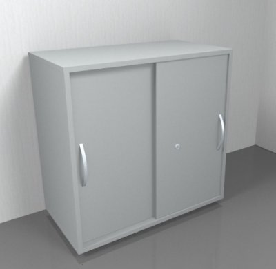 Anstell-Schiebetürenschrank Mega 2 OH 80 cm breit Lichtgrau