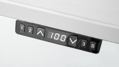 Schreibtisch HMK 120 cm elektrisch höhenverstellbar Memoryschalter