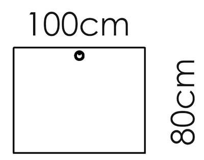 Beistelltisch Steh-Sitz-Tisch CSW 100 x 80 cm Zeichnung