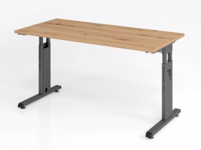 Beitelltisch O14 Asteiche Grafit