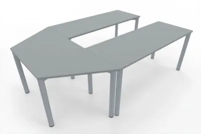 Besprechungstisch TEN 230x160 cm für 7 bis 9 Personen Lichtgrau