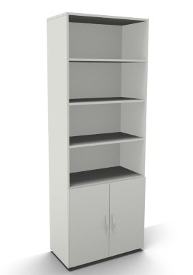 Kombischrank Mega 6 OH 80 cm Türen 2 OH Weiss