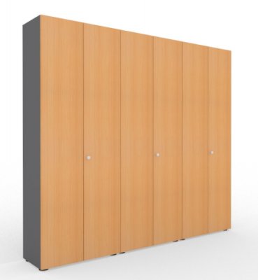 Schrankreihe Master K2 Grafit/Buche