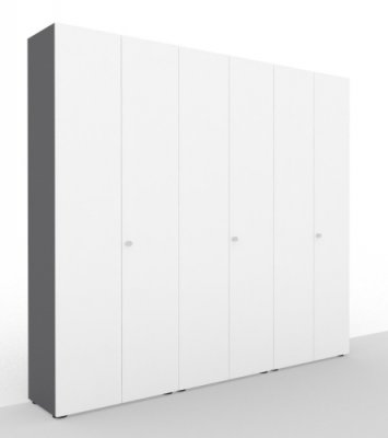 Schrankreihe Master K2 Grafit/Weiss
