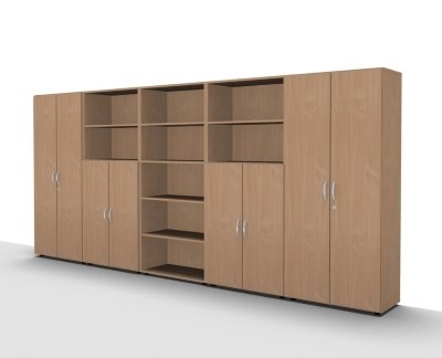 Büro Schrankwand 3412 Mega Buche