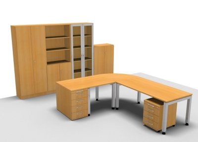 Komplettbüro HJ4 Buche