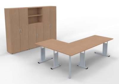 Büromöbelset Komplettbüro G3 Buche