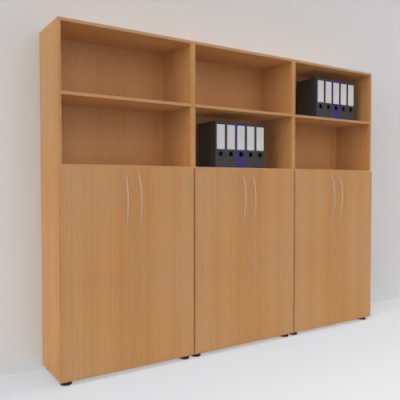 Büro-Schrankwand Basis K10 Buche