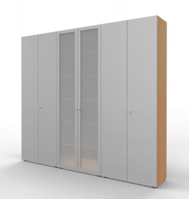 Schrankreihe Master K5 Buche-Silber