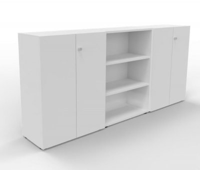 Büro-Schrankwand Master K6 Weiss