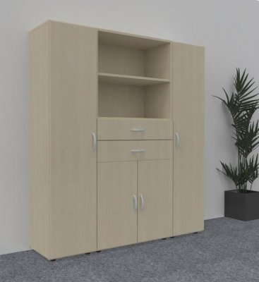 Büroschrankwand 160 cm breit Mega 252