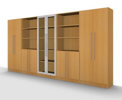 Büro Schrankwand Multi 7 Buche